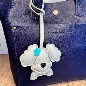 Gray Fluffy Ear Dog Bag Charm Poodle Yorkie Small Dog Purse Charm Dog Gift NEW